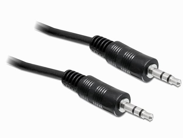 Kabel Delock Jack 3.5mm - Jack 3.5mm 2.5m svart (84001)