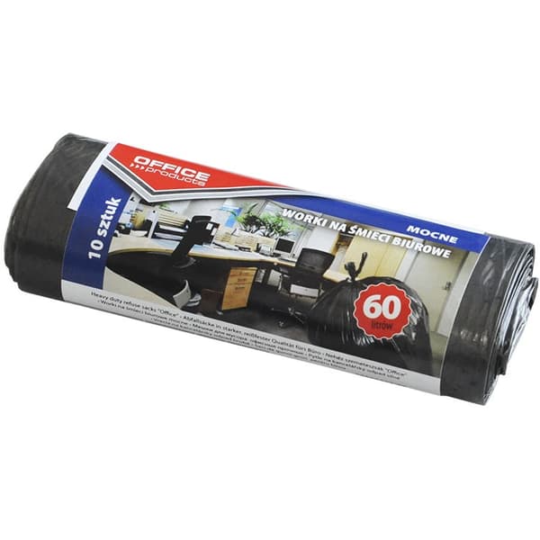 Office Products Office Products Soppåsar, Starka (LDPE), 60l, 10st, Svarta