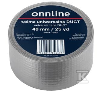 TEJP ONNLINE 48MM/25YD GRÅ KANAL