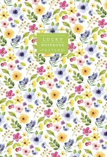 Dekorativ notesbog 64 sider linje Blomster grøn