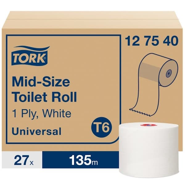 Tork Tork - Toalettpapper för dispenser med automatiskt rullbyte - 135 m