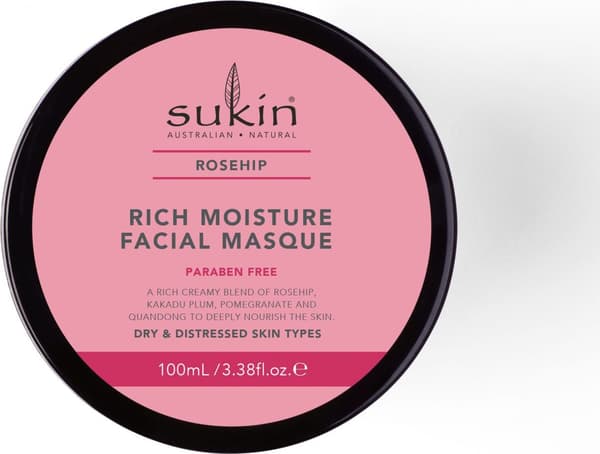 Sukin Sukin, ROSEHIP Återfuktande Ansiktsmask, 100ml