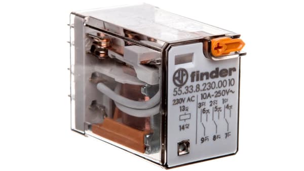 Miniature Transmitter 3P 10A 230V AC Test Button AgNi 55.33.8.230.0010