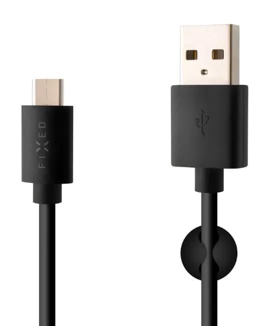 Kabel USB Fixed USB-A - USB-C 1 m Sort (FIXD-UC-BK)