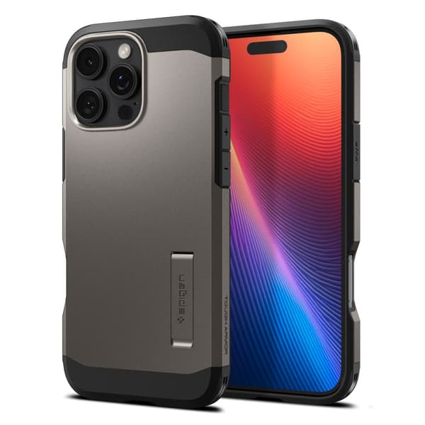 Spigen Tough Armor Mag Magsafe-etui til iPhone 16 Pro Gunmetal