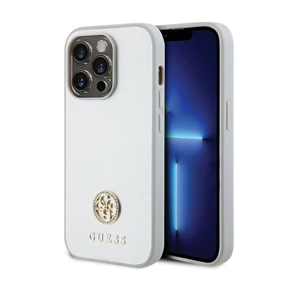 GUESS GUHCP15LPS4DGPS IPHONE 15 PRO 6.1 \"SILVER/SILVER HARDCASE STRASS METAL LOGO
