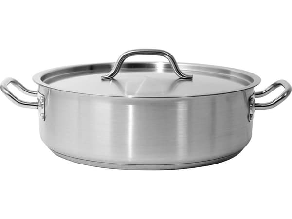 GRYTA MED LOCK ROSTFRITT STÅL 36X11CM 11.2L
