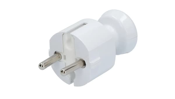 Timex lige stik b/u 16A 2P, 250V, hvid (WT-4)