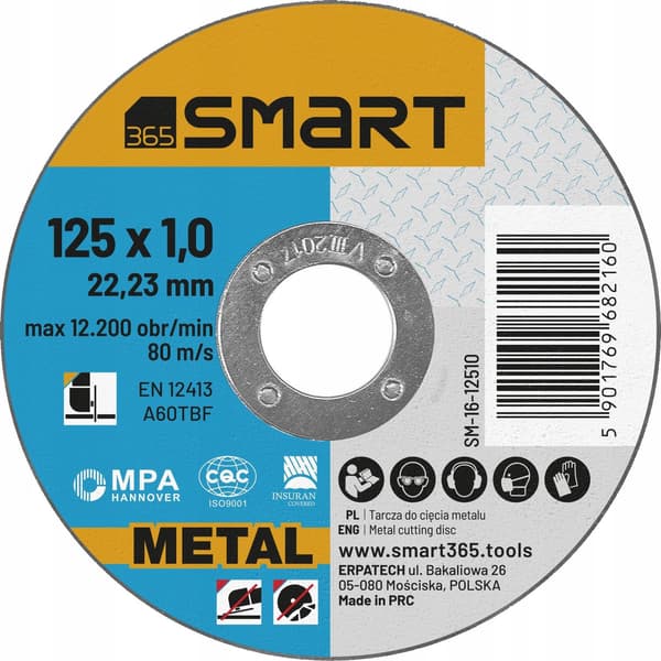 Smart klinge til skæring af metal flad 125x1,0mm smart