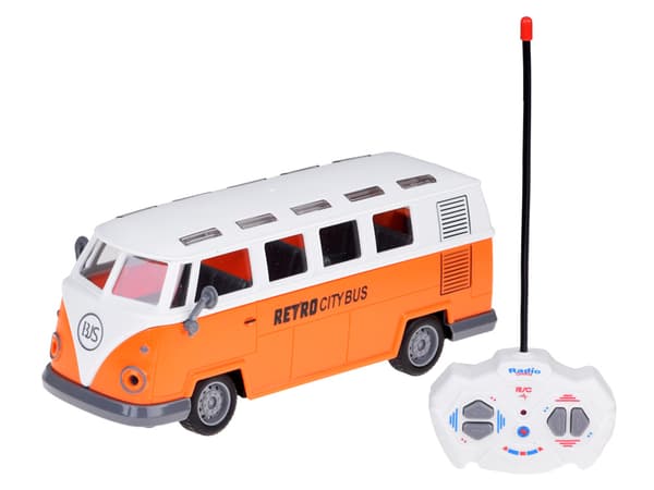 Fjärrstyrd RETRO STADSBUSS - upplyst fordon RC0677
