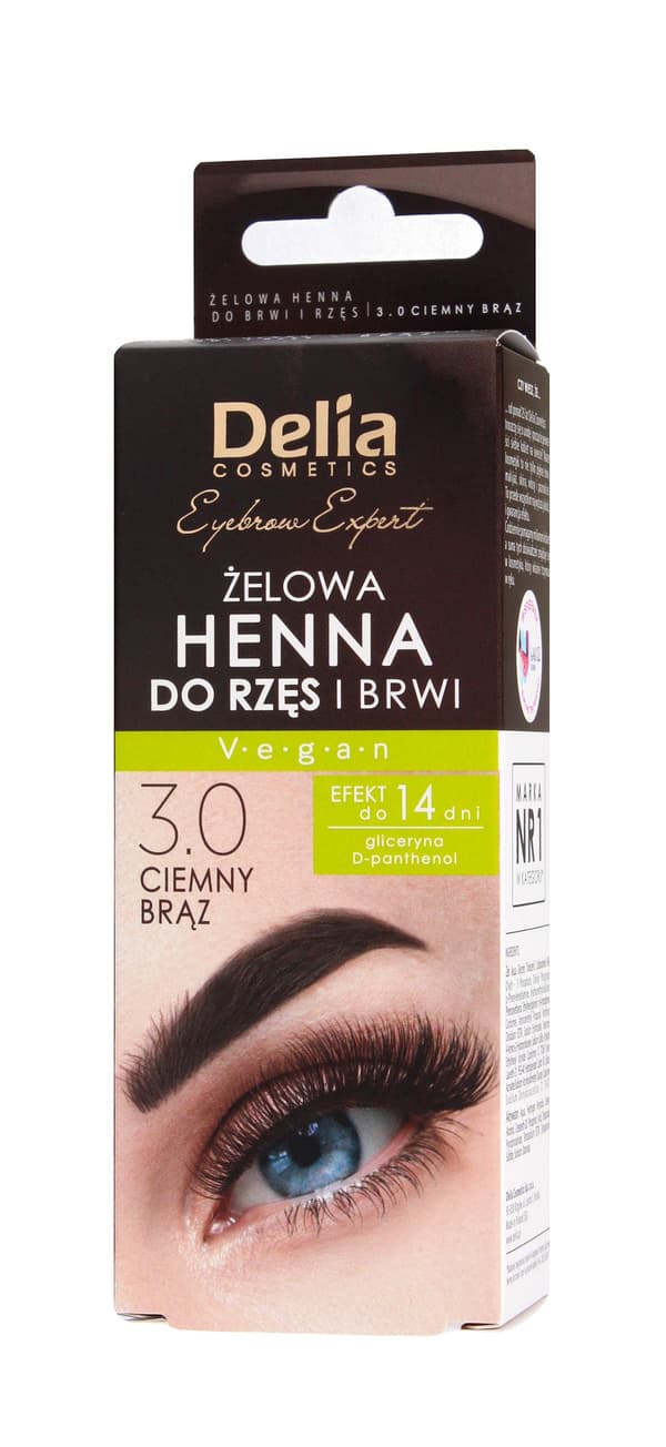 Delia Henna kulmageeli 3.0 tummanruskea