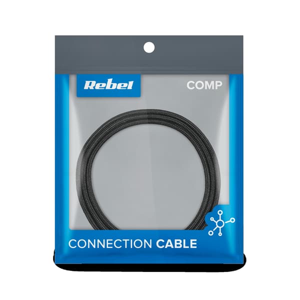 Kabel USB Rebel USB-A - microUSB 1 m Sort (RB-6000-100-B)