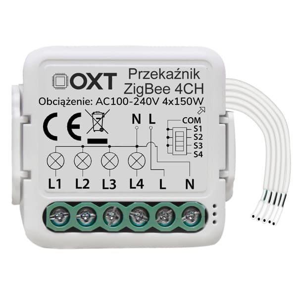 OXT mini 4 -piirinen ZigBee Tuya -moduuli