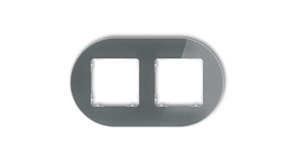 ICON Universal ram dubbel straddle - glaseffekt (ram: grafit botten: vit) 28-0-IRSO-2