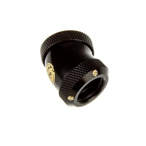 Bitspower Multi-Link -adapteri 30 astetta 12mm ulkohalkaisija 12mm AD kova putki - mattamusta