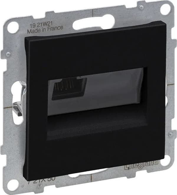 Legrand SUNO Computerstik enkelt RJ45 kat 5e UTP sort 721450
