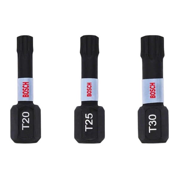BOSCH END IMPACT -sarja, 3 kpl. T20/T25/T30 x 25mm