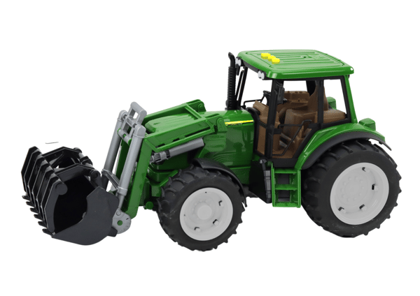 Traktor med let gravemaskine grøn lyd