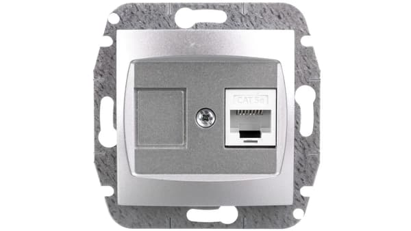 Elektro-Plast Datoruttag Carla RJ45 kat 5e silver (1748-16)