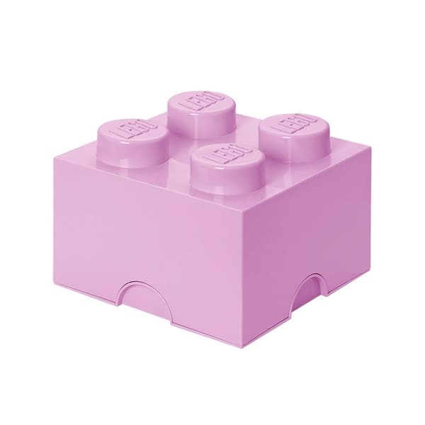 Lego säilytyspalikka 4 vaaleanpunainen