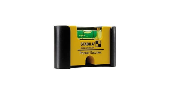 Stabilt vaterpas, lomme, elektrisk 6,7 cm, med bælteclips