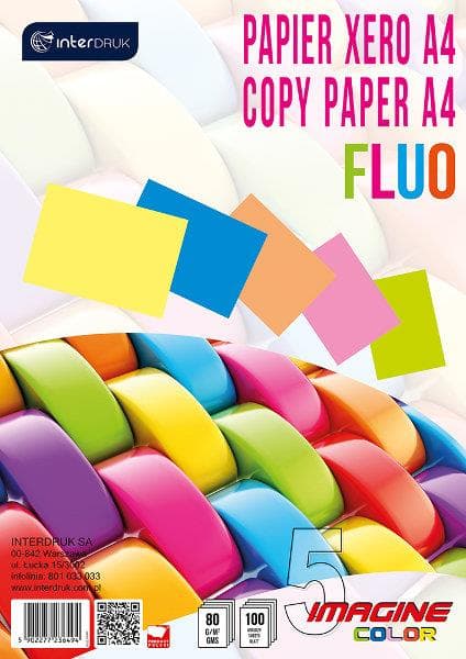 Kopiokonepaperi A4/100 5 väriä Fluo x 20K