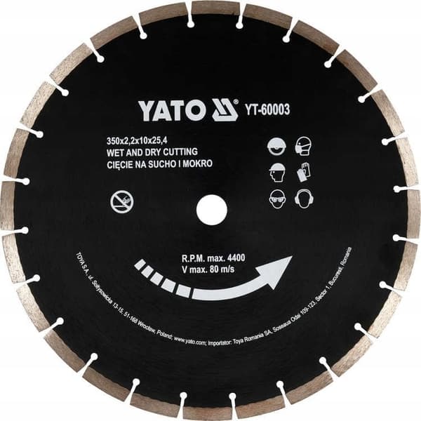 DIAMANTSKIVE TIL BETON 350X25.4MM