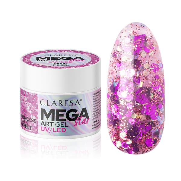 CLARESA N Gel til dekoration - Megastar Pink Pixel 10 g