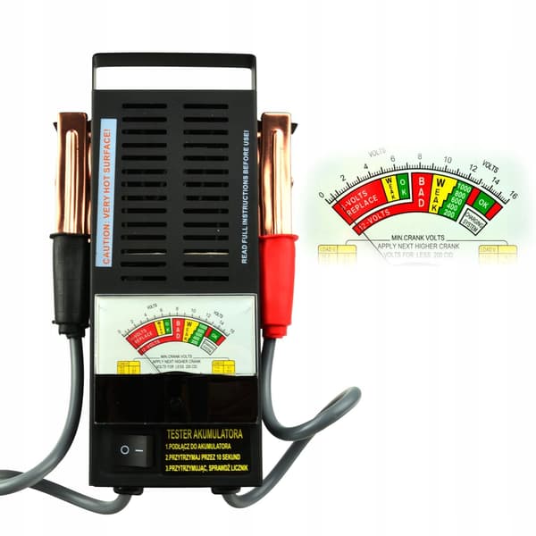 Analog tester til kontrol af batterier 6/12V (10)