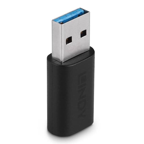 Sovitin USB Lindy 41904 USB-C - USB Musta (41904)