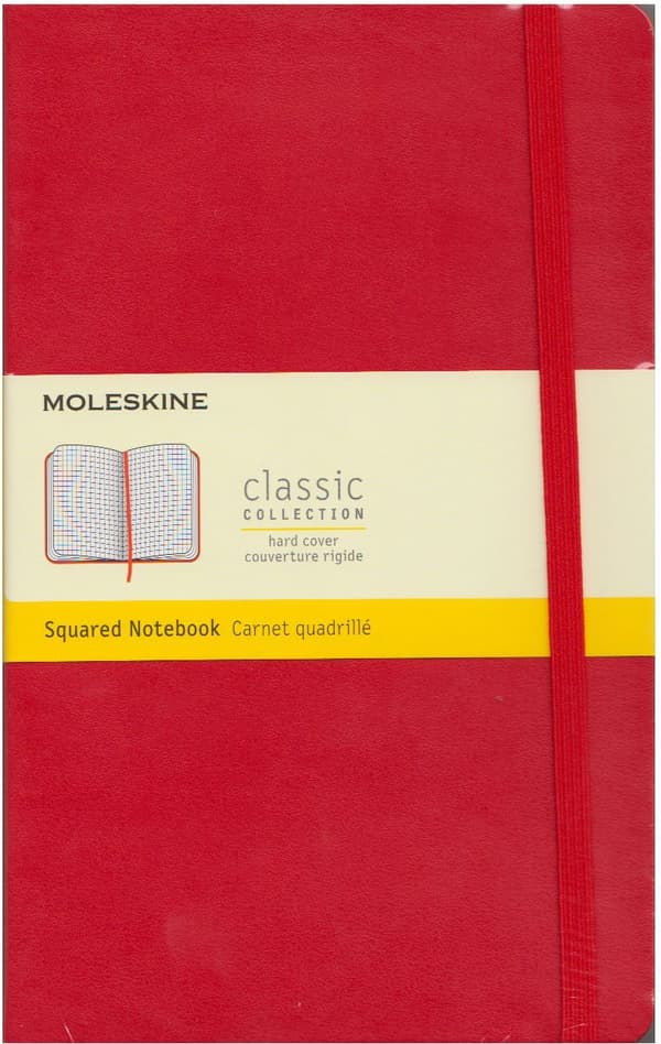 Moleskine Notes L Klassisk ternet rød