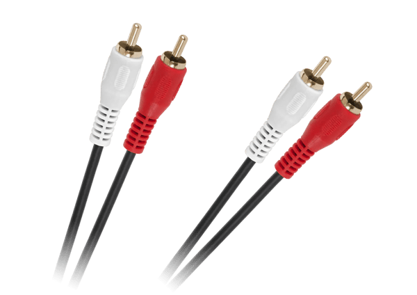 RCA-kaapeli (Cinch) x2 - RCA (Cinch) x2 1,5m musta (KPO2613-1,5)