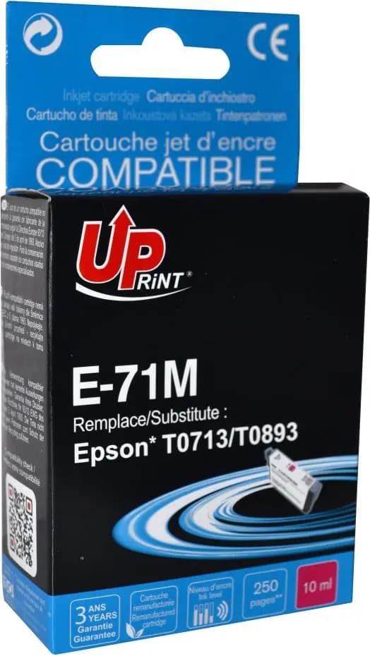 UPrint blækpatron E-71M/C13T07134011 (Magenta)