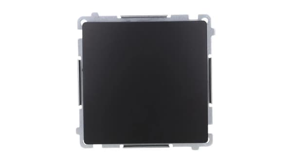 Simon Basic Enkeltknap uden piktogram (modul) 10AX, 250V, skrueterminaler sort BMPR1.01/49