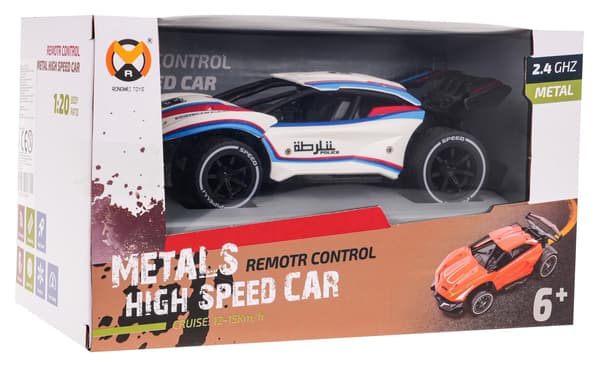 Metallbil Hastighet 1:20 R/C Vit