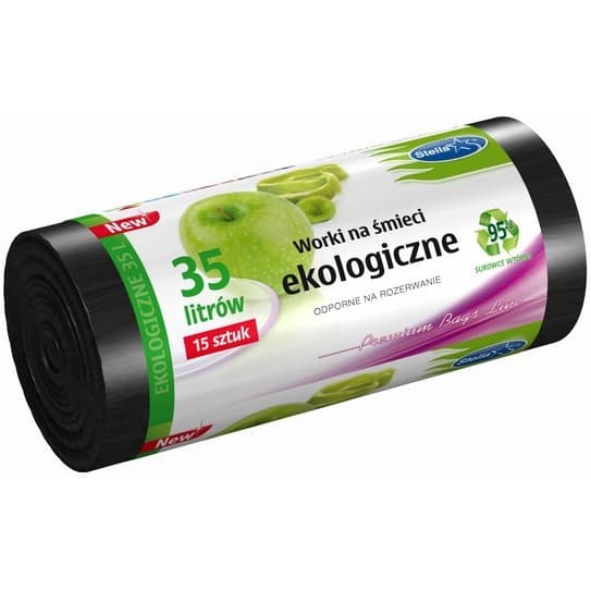 Stella Pack Miljövänliga soppåsar 35l 15 stycken per rulle