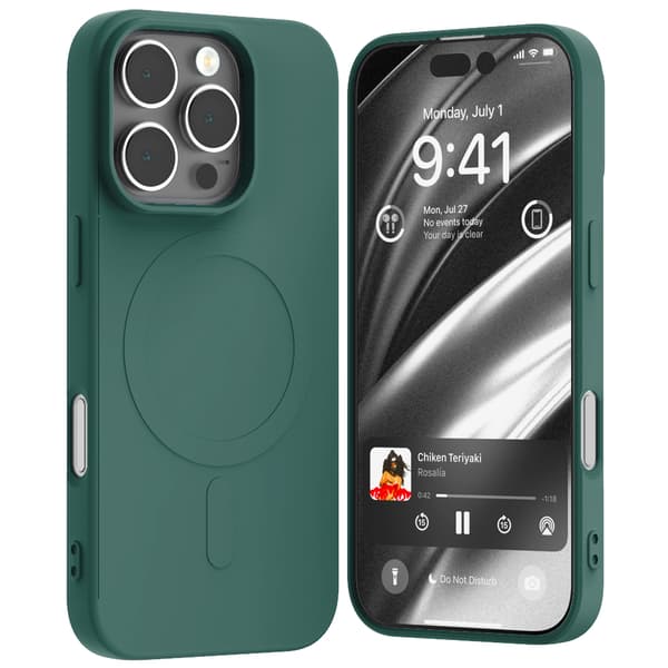 Mercury Semi-Silicon MagSafe iPhone 16 Pro (6.3), VIHREÄ/VIHREÄ