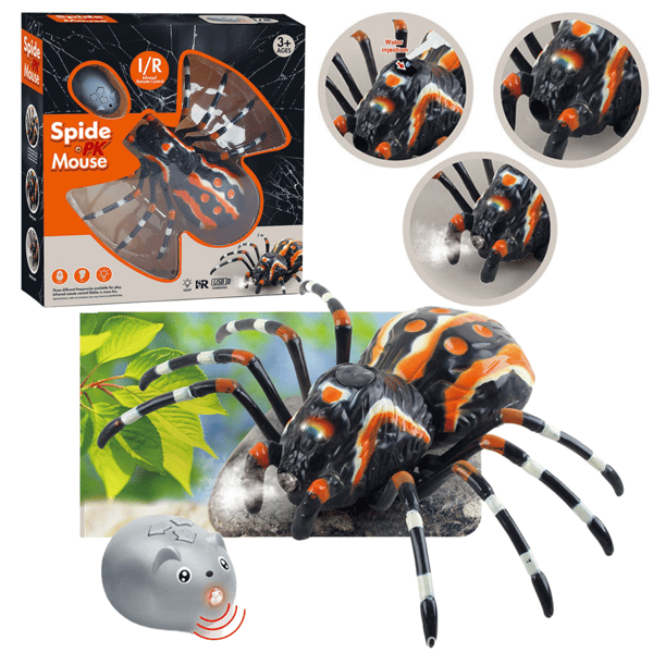 Kauko-ohjattava Hämähäkki Tarantula Infrapuna Musta R/C ST