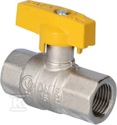 GAS KUGLEVENTIL MT 1/2\" NIKKEL.