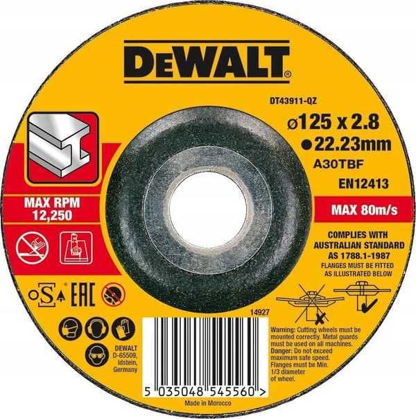 DEWALT LAIKKA METALLI 125x3,0mm