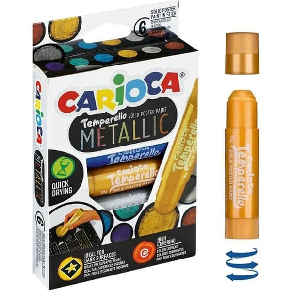 Malingstift Temporello metallic 6 farver CARIOCA