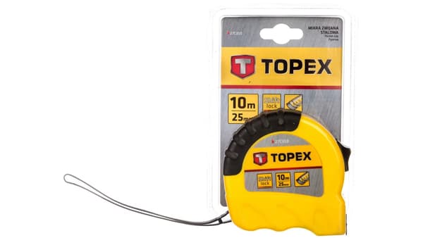 Topex Målebånd ShiftLock 10m (27C310)