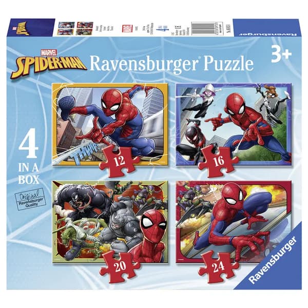 Marvel Hämähäkkimies palapeli 12+16+20+24 palaa