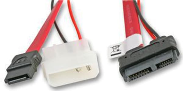 Akasa Kabel SATA Kombo Slimline SATA/Molex - 40cm