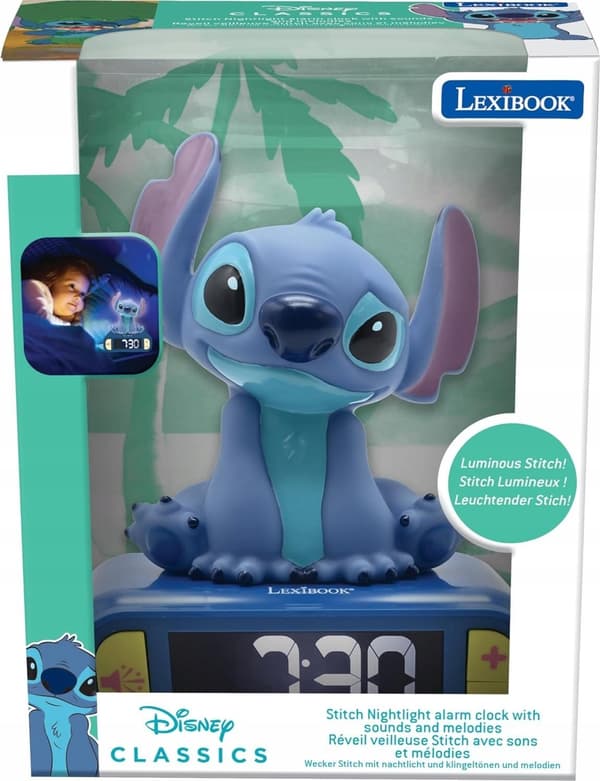 Disney Stitch digital 3D vækkeur lys og lyd