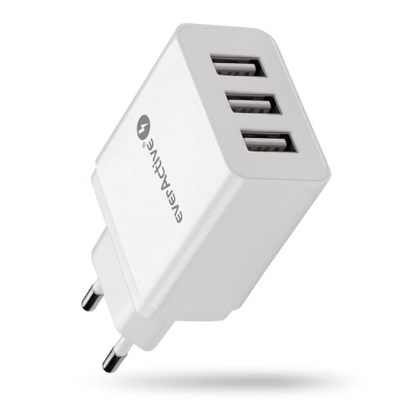 EverActive SC-300 3x USB-A 3.4 A Batterioplader (SC300)