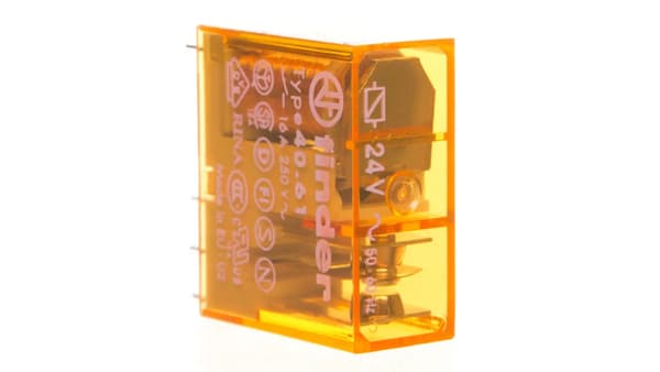 Finder Minitube relæ 1P 16A 24V AC (40.61.8.024.0000)
