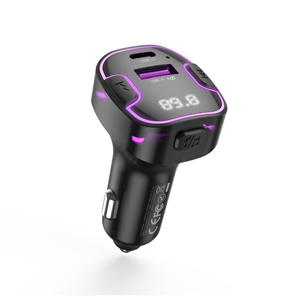 XO Transmitter FM BCC12 Bluetooth MP3 Biloplader 3.1A sort