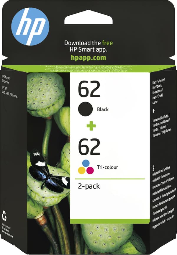 HP N9J71AE Combo 2-pak sort/farve nr. 62
