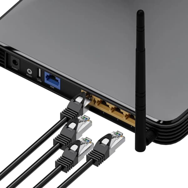 EXTRALINK LAN patchkabel CAT.5E FTP 2m skærmet kabel rent kobber sort